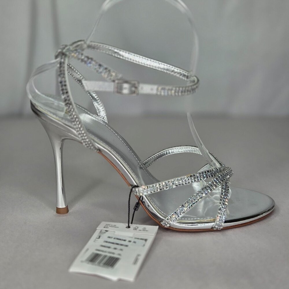 Mango Strap Rhinestone Sandals, Size: 38 - Picture 3 of 8